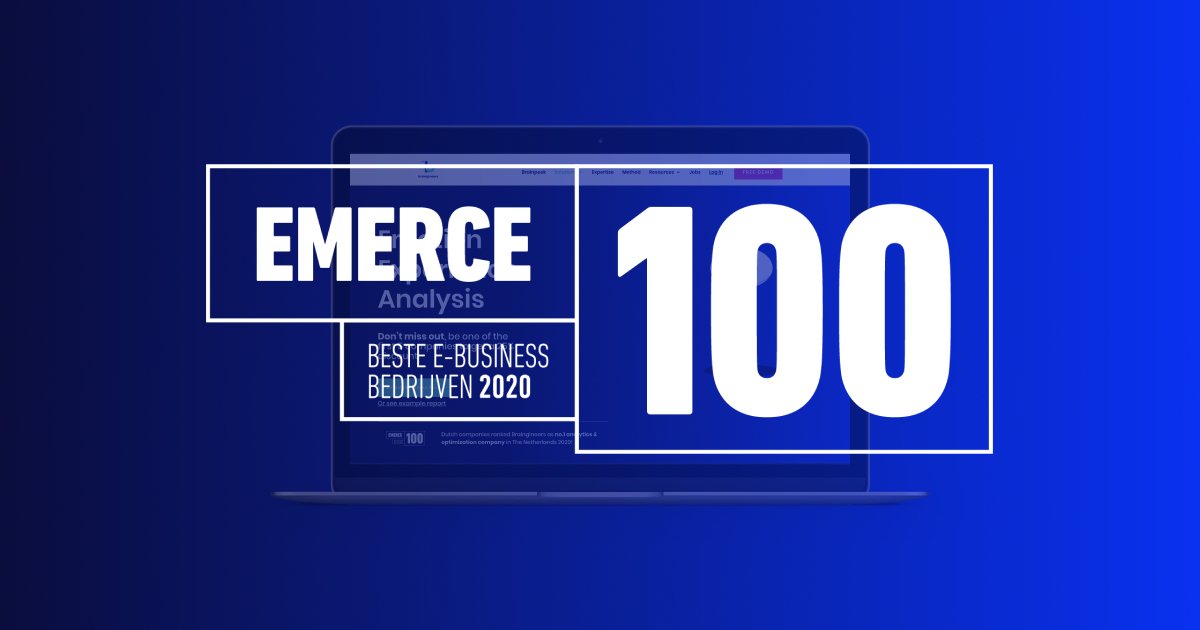 Braingineers's tweet photo. Wow! So proud, we just heard Braingineers is the no.1 analytics- and optimization agency of The Netherlands! It is a great honor! @Emerce, thank you. #braingineers #brainpeek #neurousability #usability #neuromarketing  #emerce #emerce100 https://t.co/wzRD7Unj86