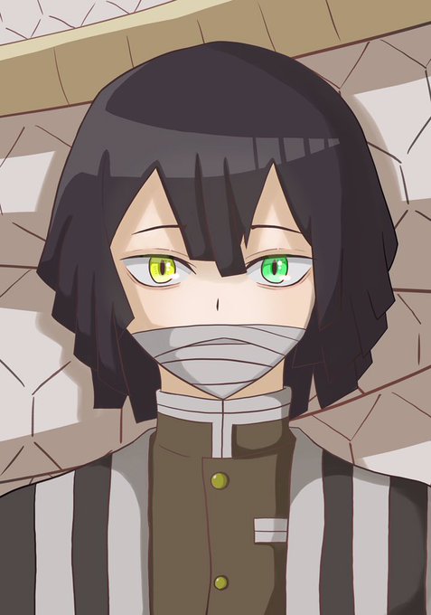 遊者カノンさんがTwitterに投稿した伊黒小芭内(鬼滅の刃)のイラスト。