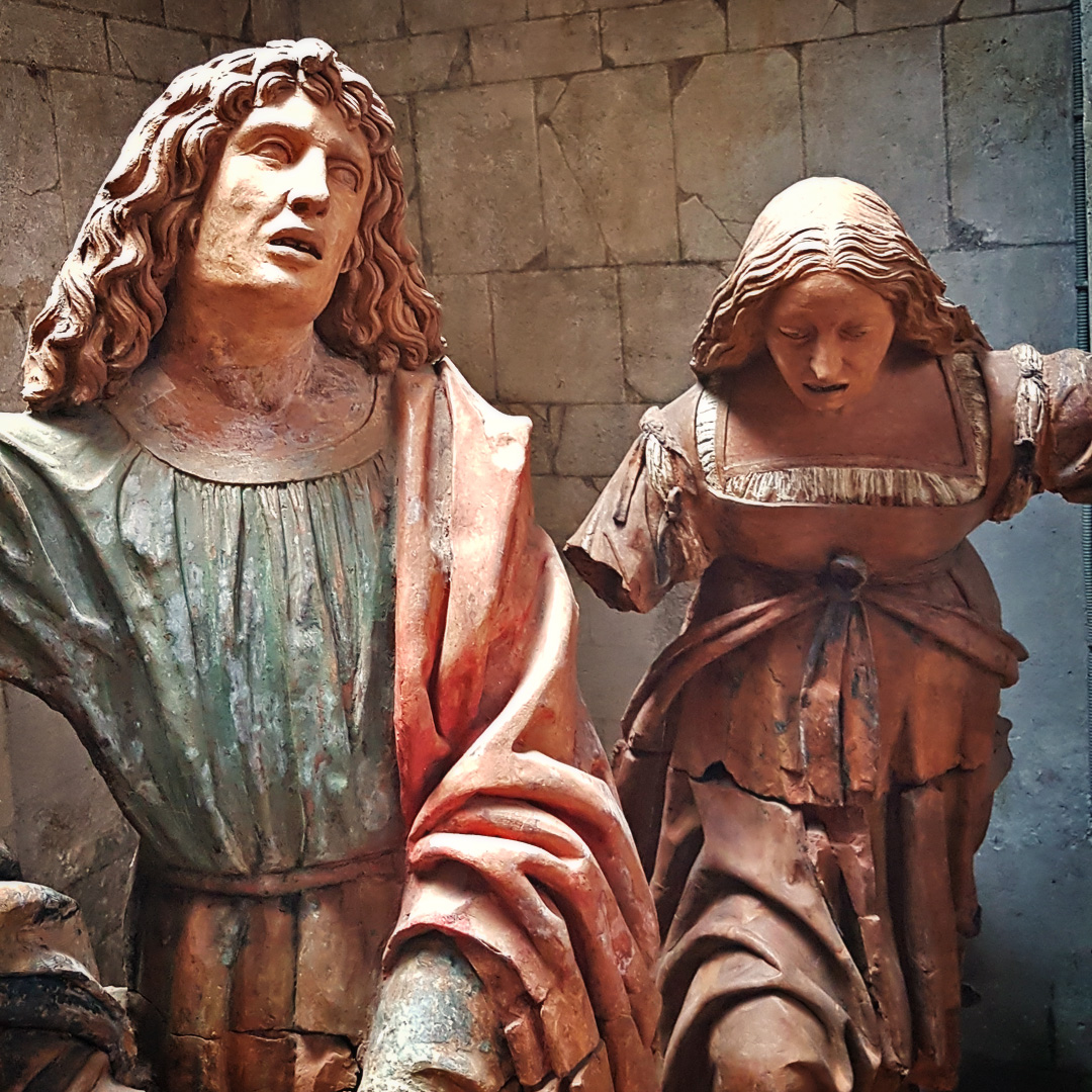 MUDIAsti's tweet photo. #SanGiovanni e la #Maddalena: particolare del #grupposcultoreo in #terracotta policroma del #Compianto su Cristo Morto (1500-1502) collocato nella #Cattedrale di #Asti
#MuseiChiusiMuseiAperti #IoRestoaCasa #laculturanonsiferma #raccontidacasa https://t.co/c0CnrwSuCj