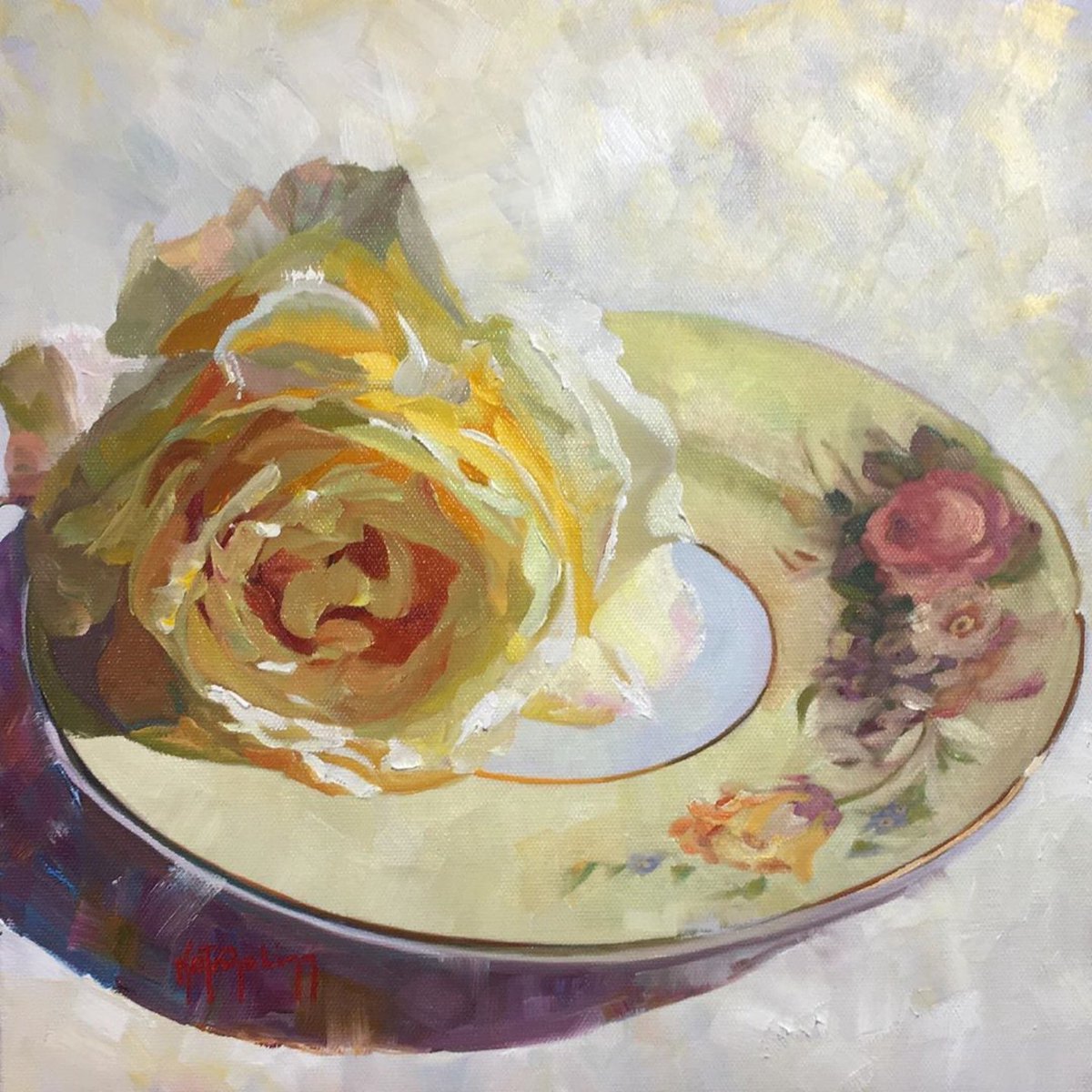 Australian artist Katrina Linn has captured the light perfectly in this beautiful painting. And all the shades of yellow are divine!

#ausartcollective #contemporaryart⁣
#stilllifepainting⁣ #fineart #contemporarystilllife⁣
#australianart⁣ #australianartist