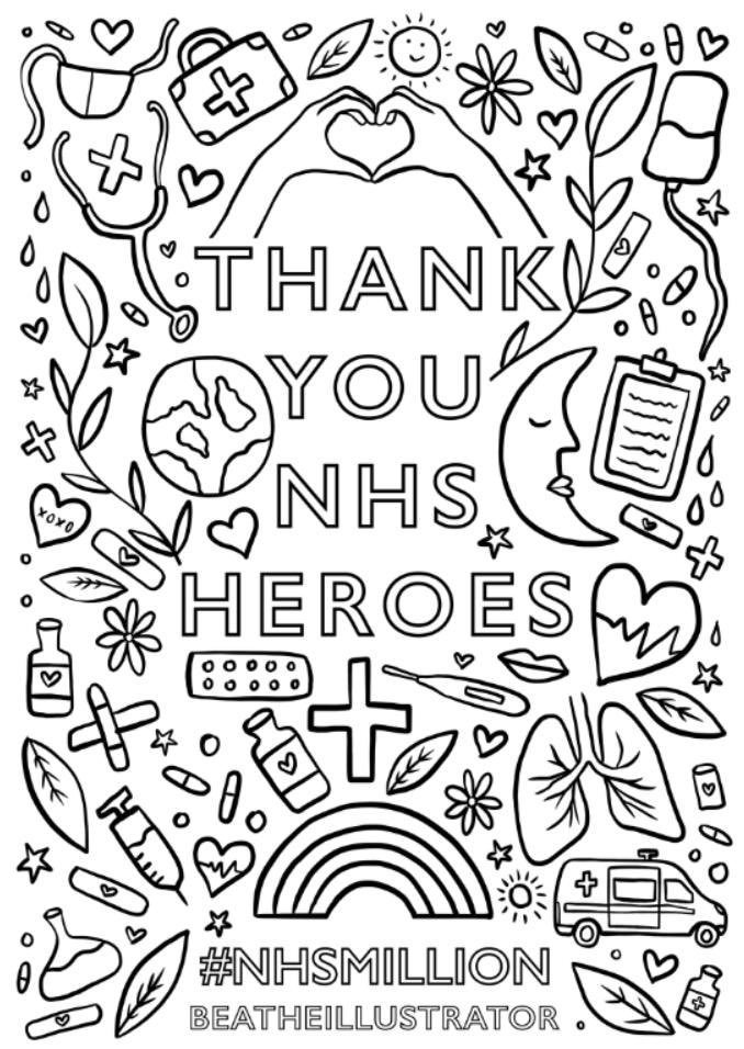 NHSMillion's tweet photo. We’ve launched an #NHSPoster activity to help show NHS staff how loved they are.

Simply:

* Click the link below
* Select your favourite poster
* Print and colour it in
* Put it in your window 

Please also RT so everyone can get involved 💙 

https://t.co/2ZaHvnjnSP https://t.co/uAHhB25qdb