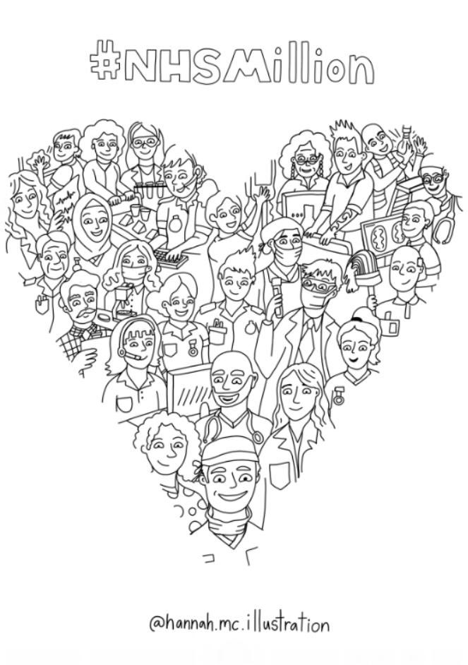 NHSMillion's tweet photo. We’ve launched an #NHSPoster activity to help show NHS staff how loved they are.

Simply:

* Click the link below
* Select your favourite poster
* Print and colour it in
* Put it in your window 

Please also RT so everyone can get involved 💙 

https://t.co/2ZaHvnjnSP https://t.co/uAHhB25qdb
