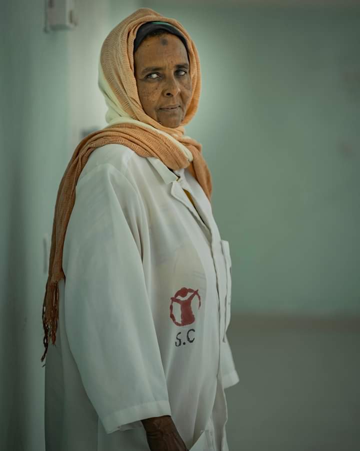 Safia Haji (58) was first trained as a midwife, when she was just 18, more than 40 years ago. she has been working in Gardo Hospital, helping mothers deliver their babies. Safia doesn’t remember the number of children she has helped deliver as they first came to the world.