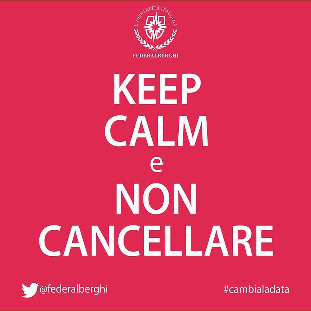 FederalberghiLZ's tweet photo. Flessibilità delle prenotazioni - campagna
#noncancellare ➡️ #cambialadata
#dontcancelreservations ➡️ #changethedate
#federalberghi https://t.co/05c1FrV34s
