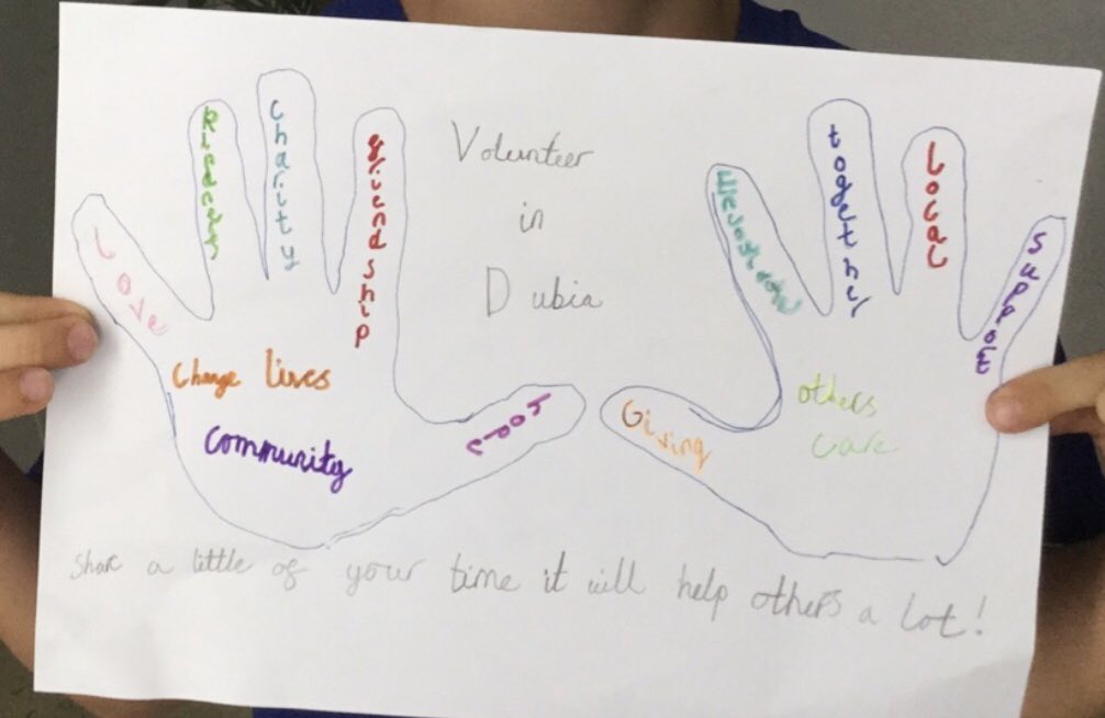 JESSJumeirahYR2's tweet photo. We have been learning about volunteering in #jessjumsocialstudies. What better way than to take inspiration from @dayfordubai created by @HHShkMohd and @HamdanMohammed - our posters are encouraging grown ups to volunteer in Dubai for a day! @JESSDubai @KHDA #dayfordubai 🇦🇪 https://t.co/dEZUuJkpqL