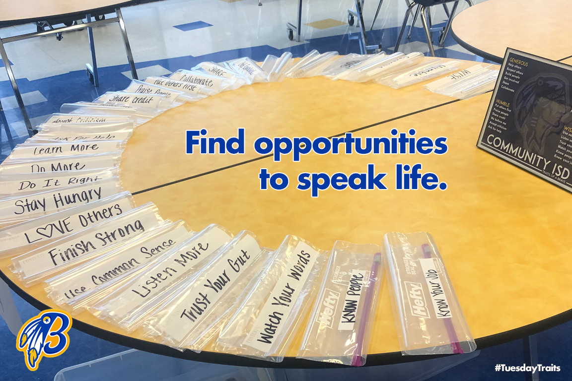 communityisd's tweet photo. Our child nutrition team prepared over 11,000 meals last week and realized they had 11,000 opportunities to speak life into our Braves. Now that is PASSION!!! #TraitsofABrave #TuesdayTraits🏹 https://t.co/Jwi5UfhpnF