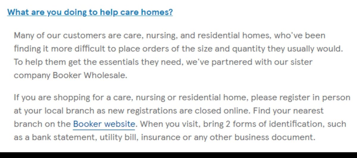 Information on how tesco is supporting care homes can be found on the link tesco.com/help/priority-…