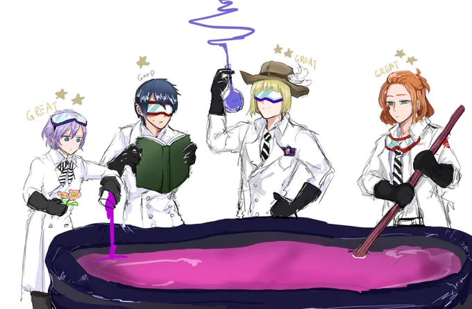 学園長が来た瞬間花火があがりまくる錬金術
 #ツイステ
#ツイステファンアート 