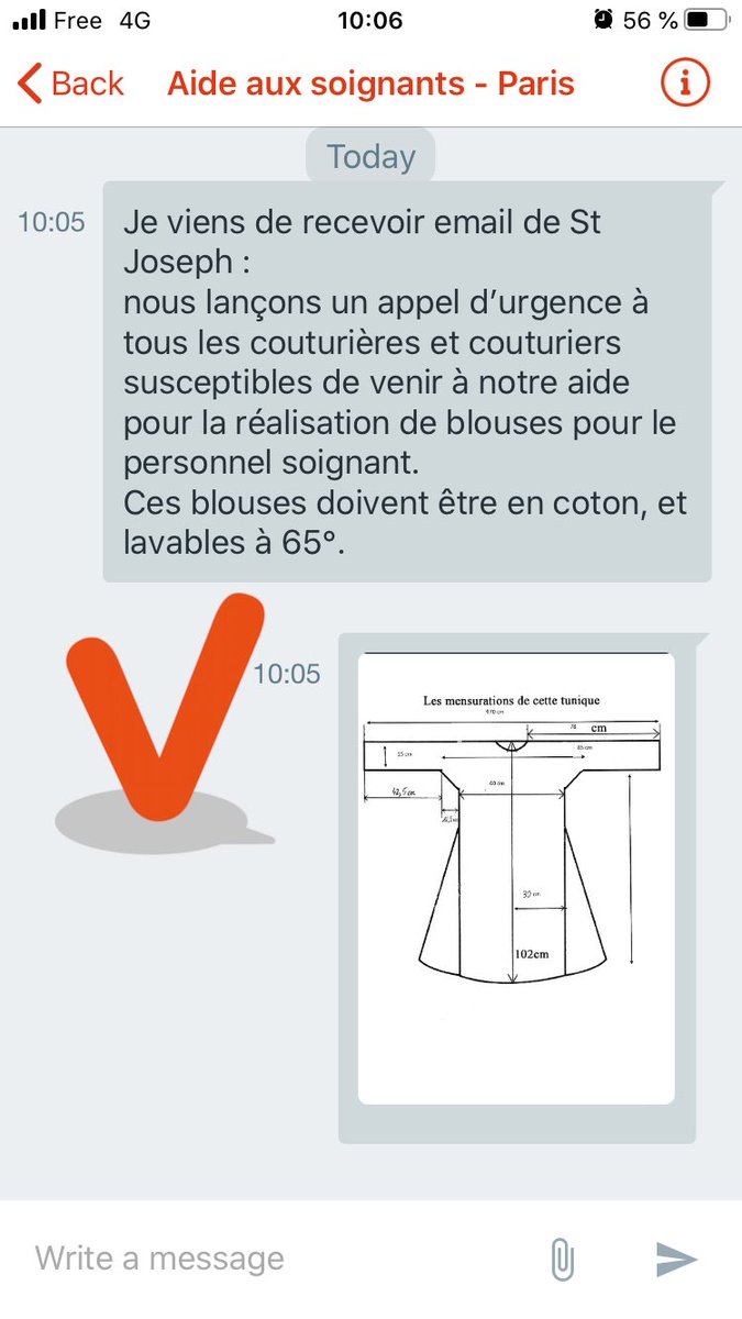 village_im's tweet photo. Un appel d’urgence de @GHPSJ à tous les couturières et couturiers pour la réalisation des blouses pour le personnel soignant  🥼🙏❤️
Nos voisin.e.s #Paris14 s’organisent déjà sur le chat de voisins, rejoignez-les 🥰 https://t.co/W6e16NR5qN https://t.co/K6cxnvzosj