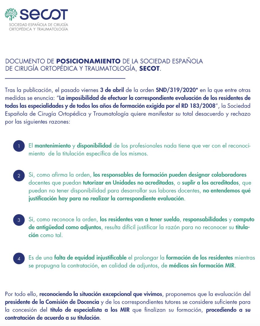jose_titos's tweet photo. Gracias @secotsecot por dar visibilidad a la actual injusticia de prolongar nuestro último año de formación. @sanidadgob no nos quiere reconocer como especialistas para obligar a tenernos disponibles y incluso contratan a otros médicos sin formación MIR #yoSIsoyESPECIALISTA https://t.co/oBljXXxNQU