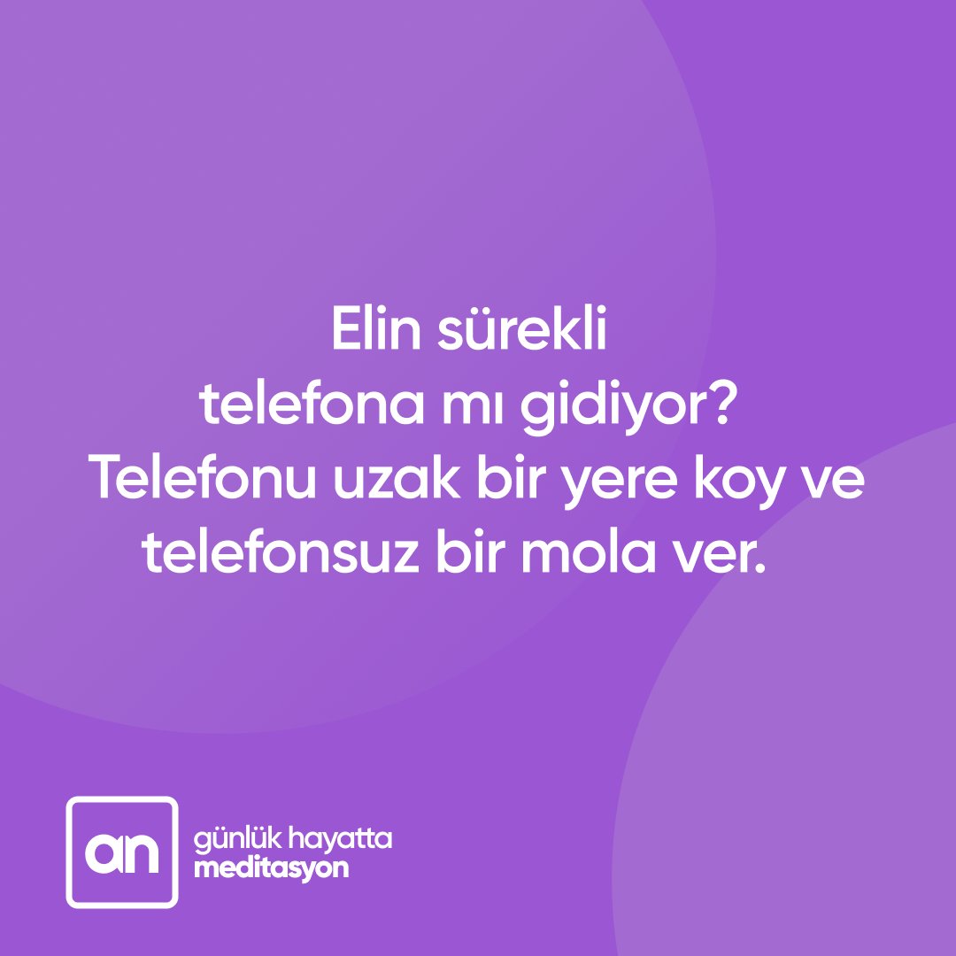 Nefesini farket,nefesinin akışını bir kaç nefes boyunca izle.Dikkatini ayaklarının yerle olan temasına getir, ayaklarının yere dokunuşunu hisset.Sonra dikkatini tekrar işine ver ve devam et.
#evdekal #meditasyonyap #anapp #meditasyon #mindfulness
#covid_19 #sakinkal #sağlıklakal