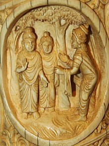 He was a friend of Gautam Buddha and constructed monestary for the stay of the Buddha.He was also the father of Vimala Kodana, from Amrapali of Vaishali.Images of Buddha meeting Bimbisara