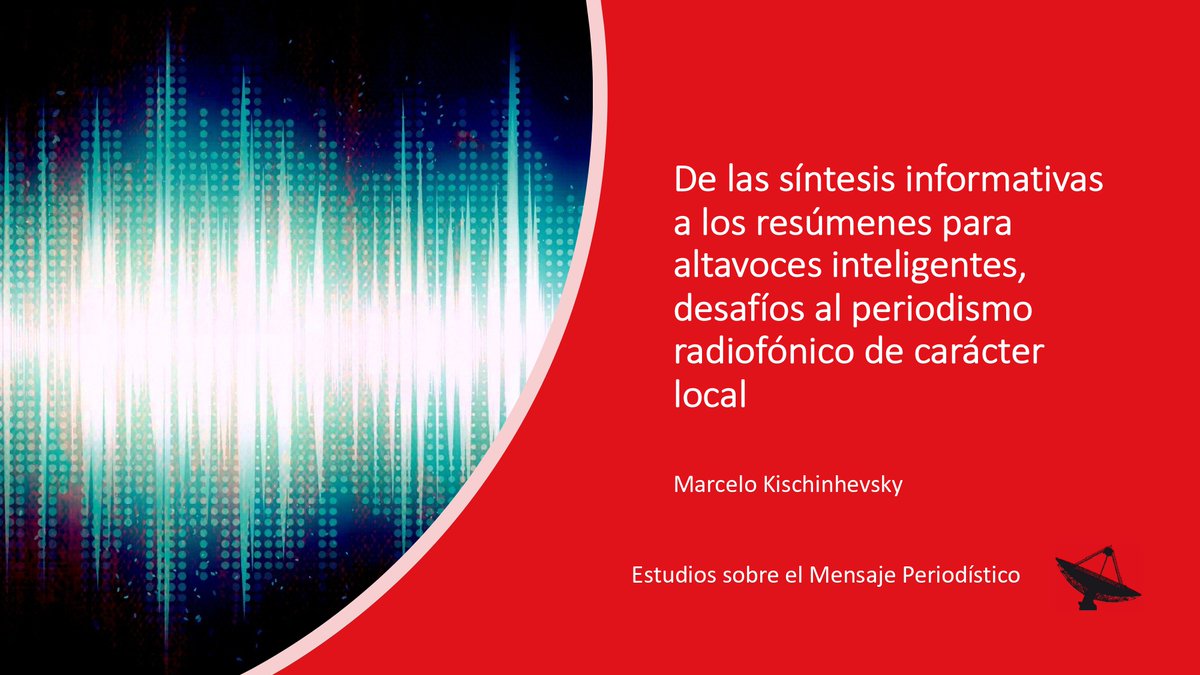 EMPeriodistico's tweet photo. 🎙️📝 Marcelo Kischinhevsky @ufrj  busca delinear los desafíos al periodismo radiofónico, sobre todo local, ante la emergencia de los altavoces inteligentes en esta investigación.

👉 https://t.co/g0U7rA93Xj

#Periodismo #Radio #Sonido https://t.co/xDk8ZbwCf9