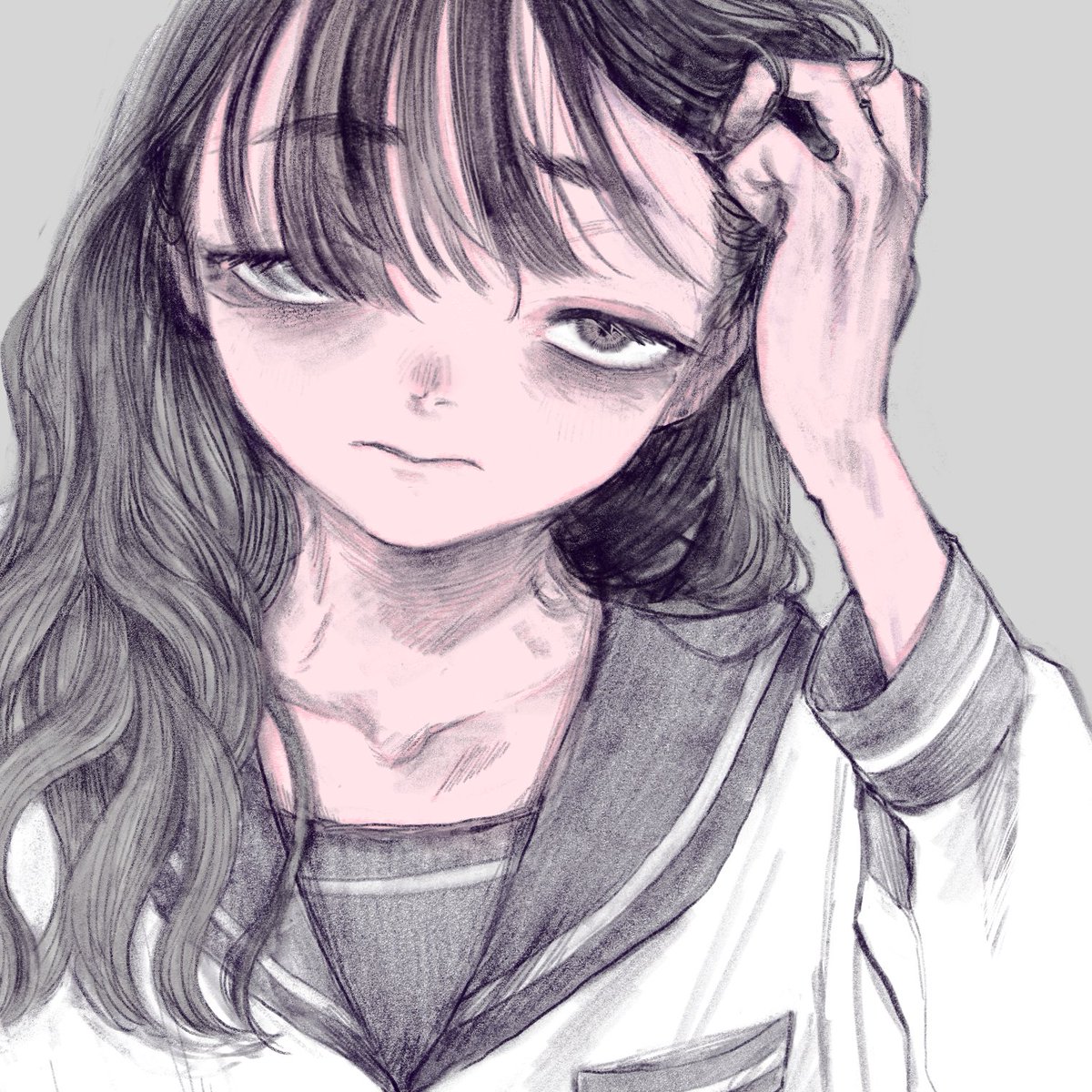 Skebの依頼で描かせていただきました隈のある女 みーさんのイラスト Skebの依頼で描かせていただきました隈のある女 みーさんのイラスト