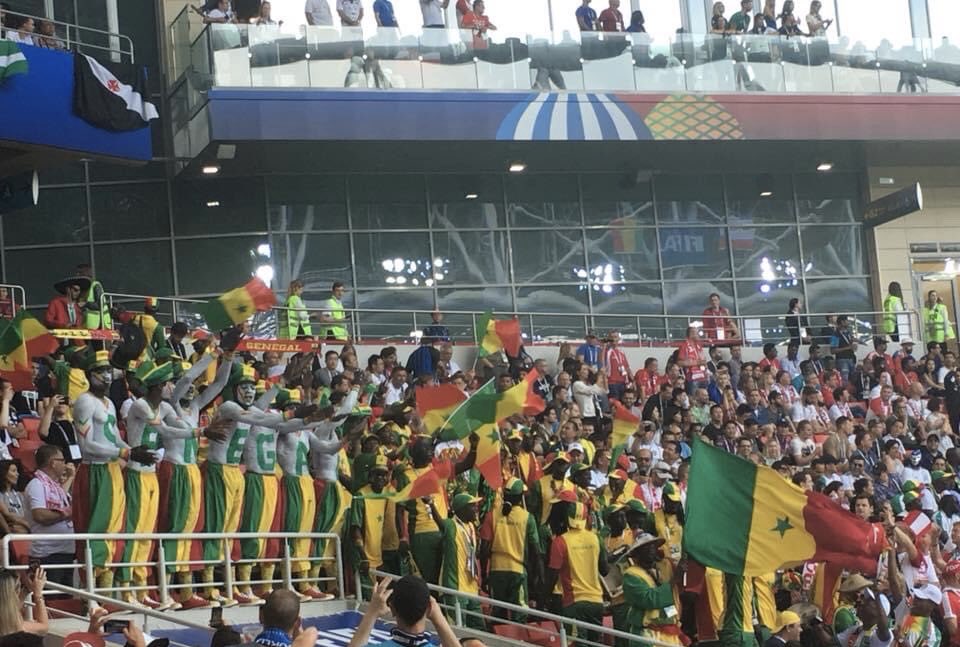 April 7 - Senegal band at Poland v Senegal at 2018 World CupSpartak Stadium, Moscow 