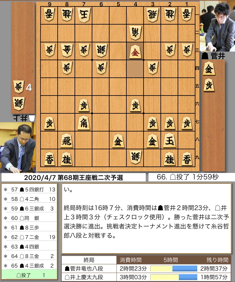 40CH.NETメインメニュー菅井竜也八段、松尾歩八段が勝利|第68期 王座戦 二次予選 投稿ナビゲーション 最近の投稿RSS/FEEDアーカイブカテゴリブログ統計情報メタ情報