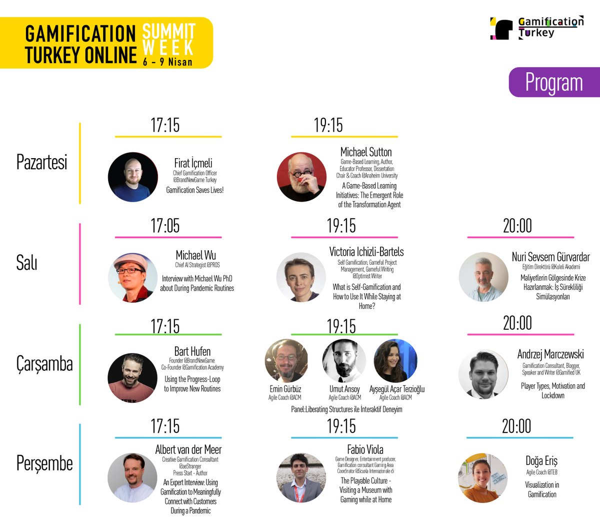 gamification_tr's tweet photo. 7 Nisan Salı günü Gamification Turkey Online Summit Week'in tüm konuşmalarına tek link üzerinden katılabilirsiniz. 
#GTOSW Zoom> https://t.co/Ubz9UqOTEK
#Gamification #Oyunlastirma #GamificationTurkey https://t.co/98F3B39mZt