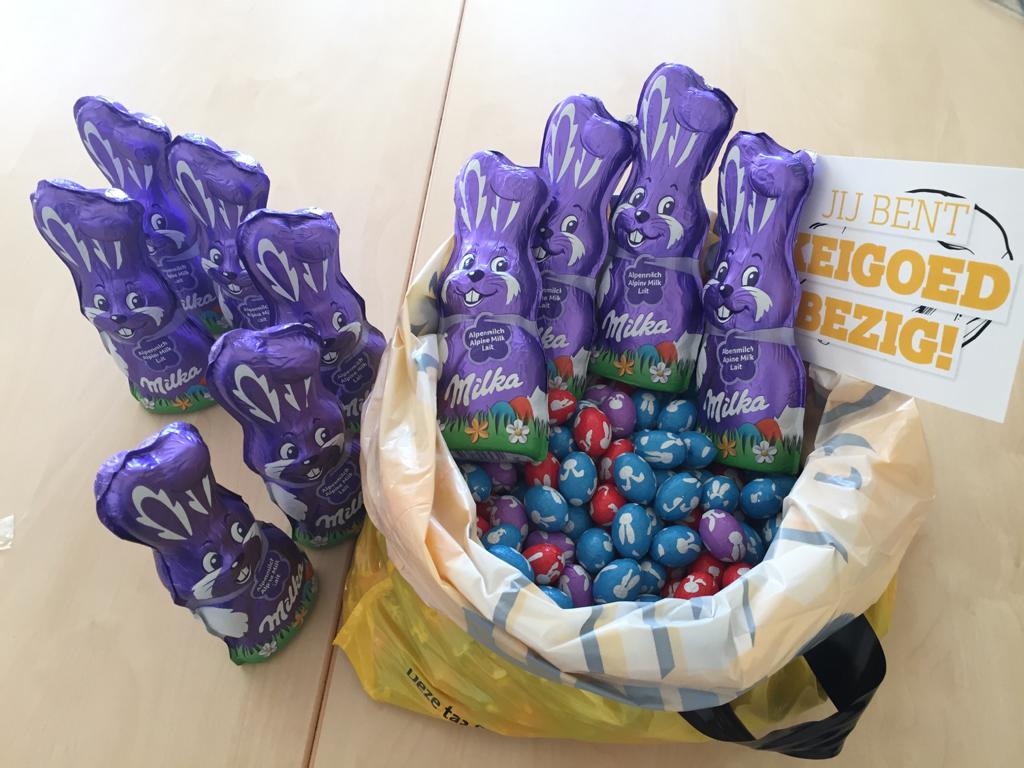 Wat heerlijk! Wederom verrast door Jumbo Veldhoven met lekkers. Deze paashazen en eieren verdelen we deze week over de woonhuizen. 

#severinus #veldhoven #jumbo #pasen
