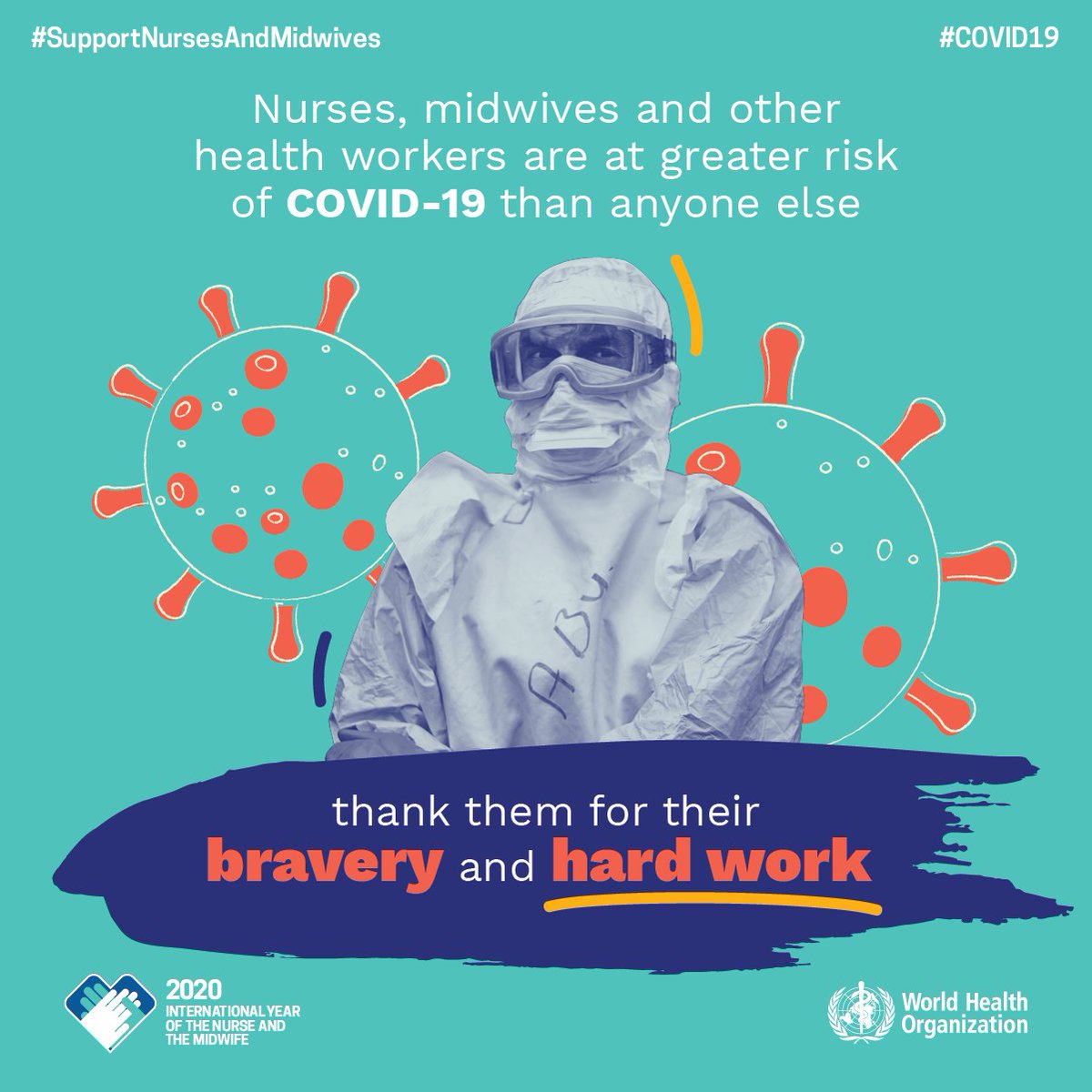  #COVID19 underscores the critical (and often unmet) need for protective equipment for nurses/midwives, which enables them to safely provide care and reduce the rate of infection in emergency settings. http://bit.ly/NursingReport2020 #WorldHealthDay    #SupportNursesAndMidwives