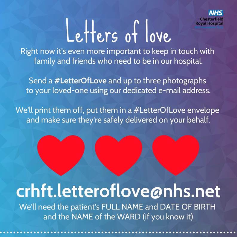 This a lovely idea #lettersoflove
Click on the image for more #chesterfieldroyalhospital