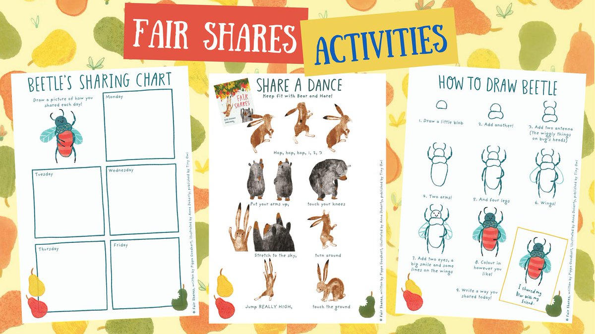 TinyOwl_Books's tweet photo. Get your paws on these fun home activities!🐾
Explore these wonderful #TinyOwlFairShares activities put together by brilliant illustrator @AnnaDohertyIllu!
https://t.co/Ufqfr7Yd4X #GetCreativeTO #UnitedByBooks @pippagoodhart https://t.co/jkpBokyBaZ