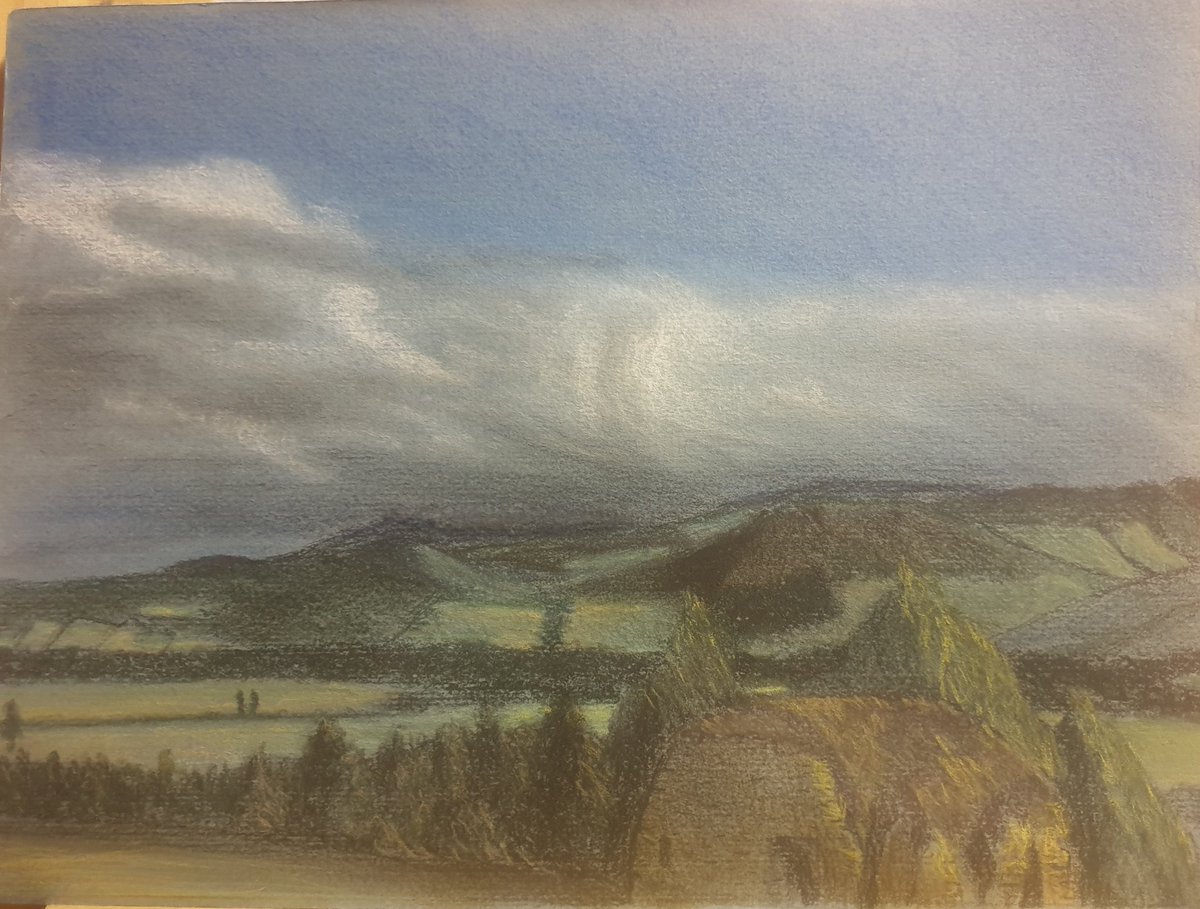 burns0770's tweet image. My version of the veiw from the Flag tower towards the Cheviot