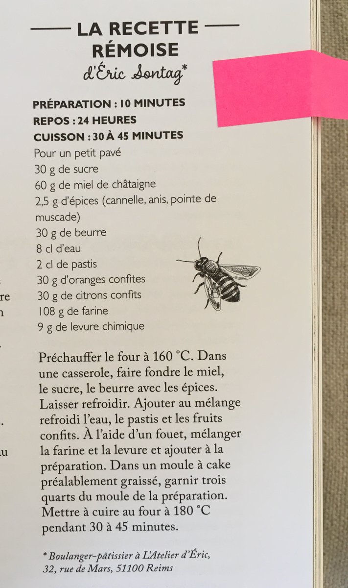 RecipeTank's tweet photo. Pour faire les courses le moins souvent possible pendant le #confinement, on sélectionne une super #recette par jour «fond de placard». 

Aujourd'hui c'est le moelleux et ultra parfumé pain d'épices d'Éric Sontag dans l'excellent livre #onvadegusterlafrance de @frgaudry. https://t.co/kEF5U69ZEr