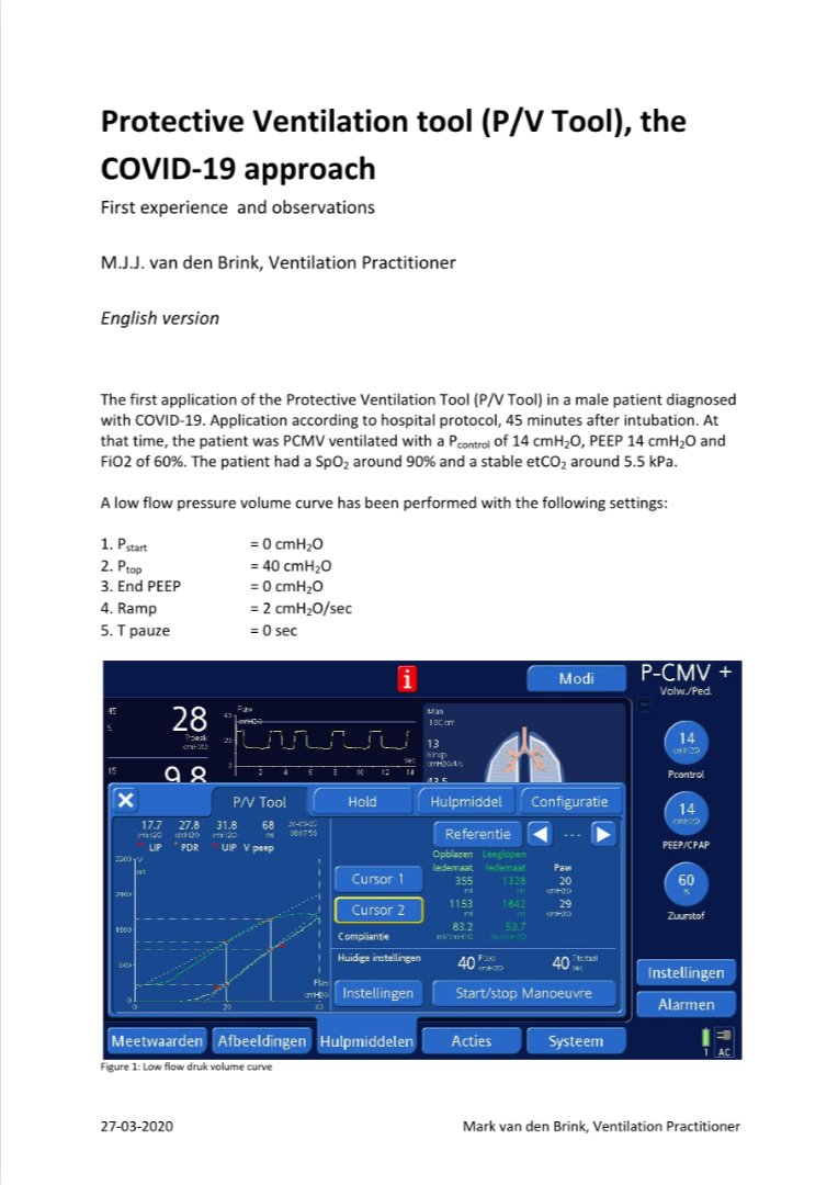 HamiltonMedical's tweet photo. Read the #UserReport on using #PVToolPro in #COVID_19 patients from a #VentilationPracticioner in the #Netherlands, describing his #experience and #observations during and after applying the P/V Tool to a COVID-19 patient (page 4-6 in EN). Full report: https://t.co/oAwFgWYav8 https://t.co/MUS8ph3r2Z