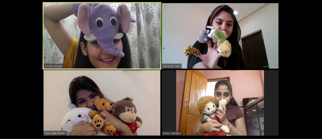 NishaGrover13's tweet photo. Pre Nursery Teachers brainstorming the best use of the resources available to make the virtual platform meaningful for the little ones. Puppets and soft toys being one of their favourite. @PathwaysNoida @shaliniadvani @MeenakshiSinga1 @Aruna270767 https://t.co/csKcmNtBu6