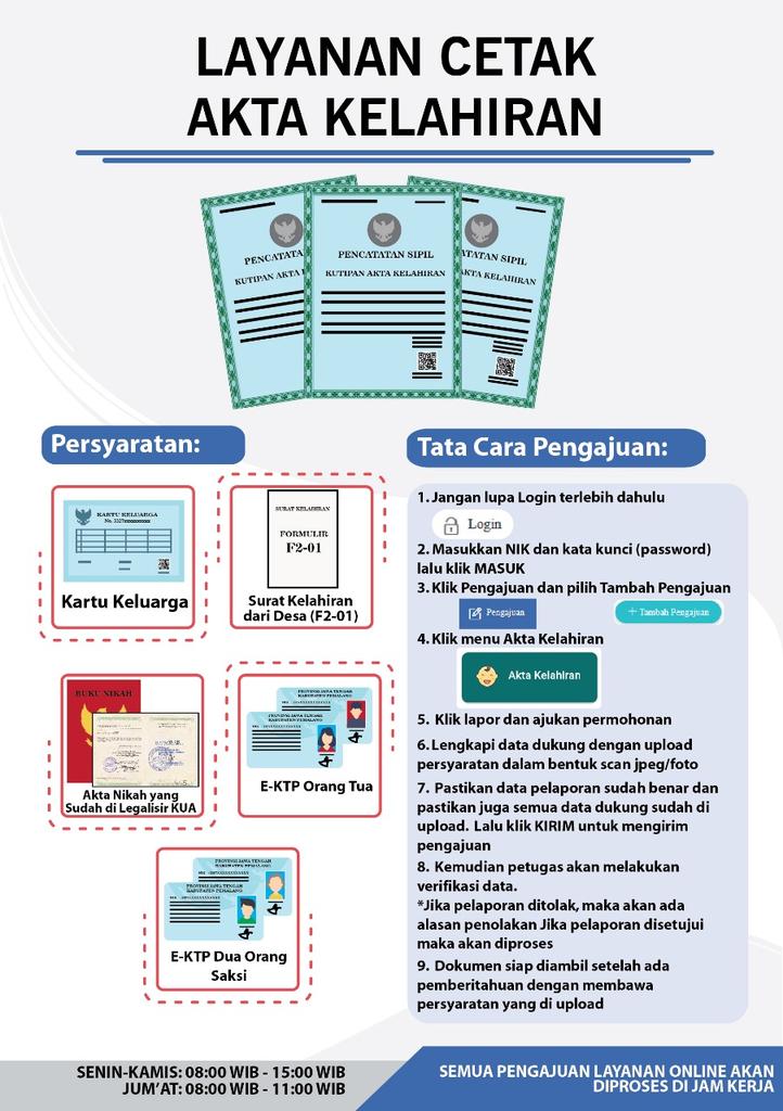 Cara buat akta kelahiran