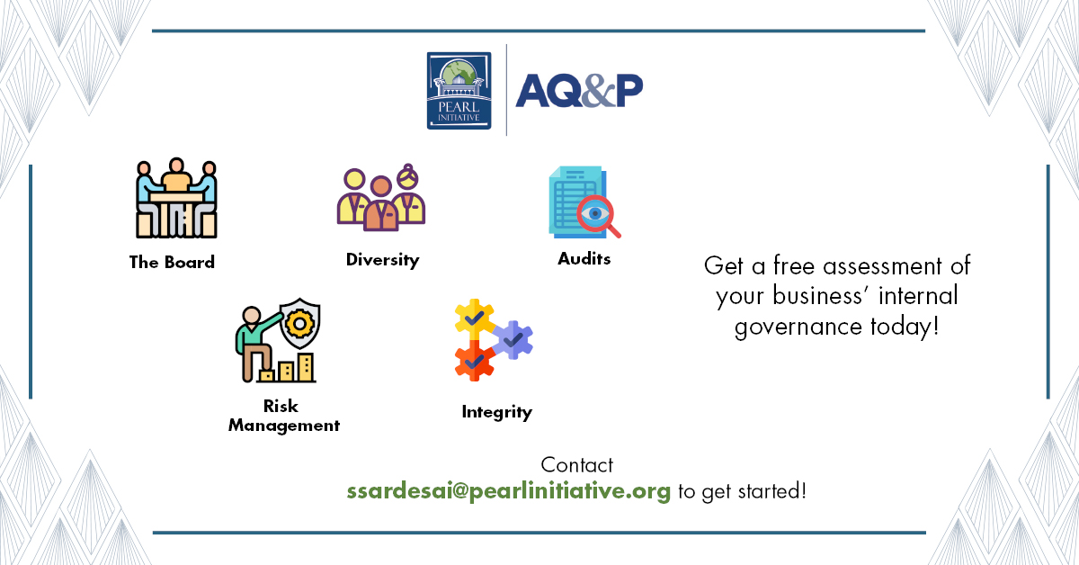 PearlInitiative's tweet photo. Are you an MSME who is seeking guidance when it comes to good governance? What do you see in the future for your business? Contact us to get a free governance assessment of your business and be a part of the discussion on #MSMESuccess! https://t.co/0WmpL5kxwk