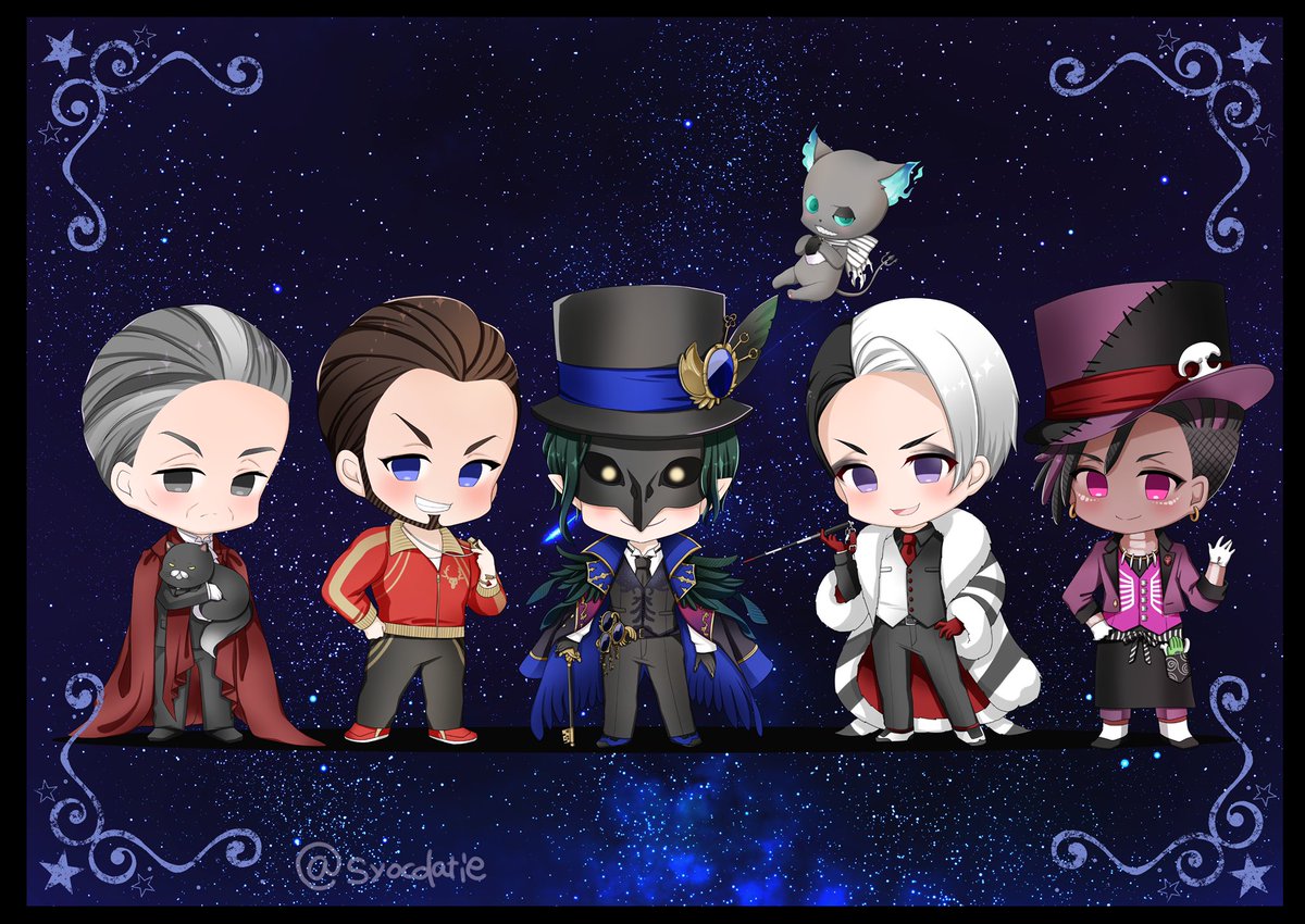 Syocolatie Skeb イラスト募集中 على تويتر ナイトレイブンカレッジ関係者全員集合 無事全員描けましたー メンテ終わるの楽しみだなー ツイステ ツイステッドワンダーランド ツイステファンアート