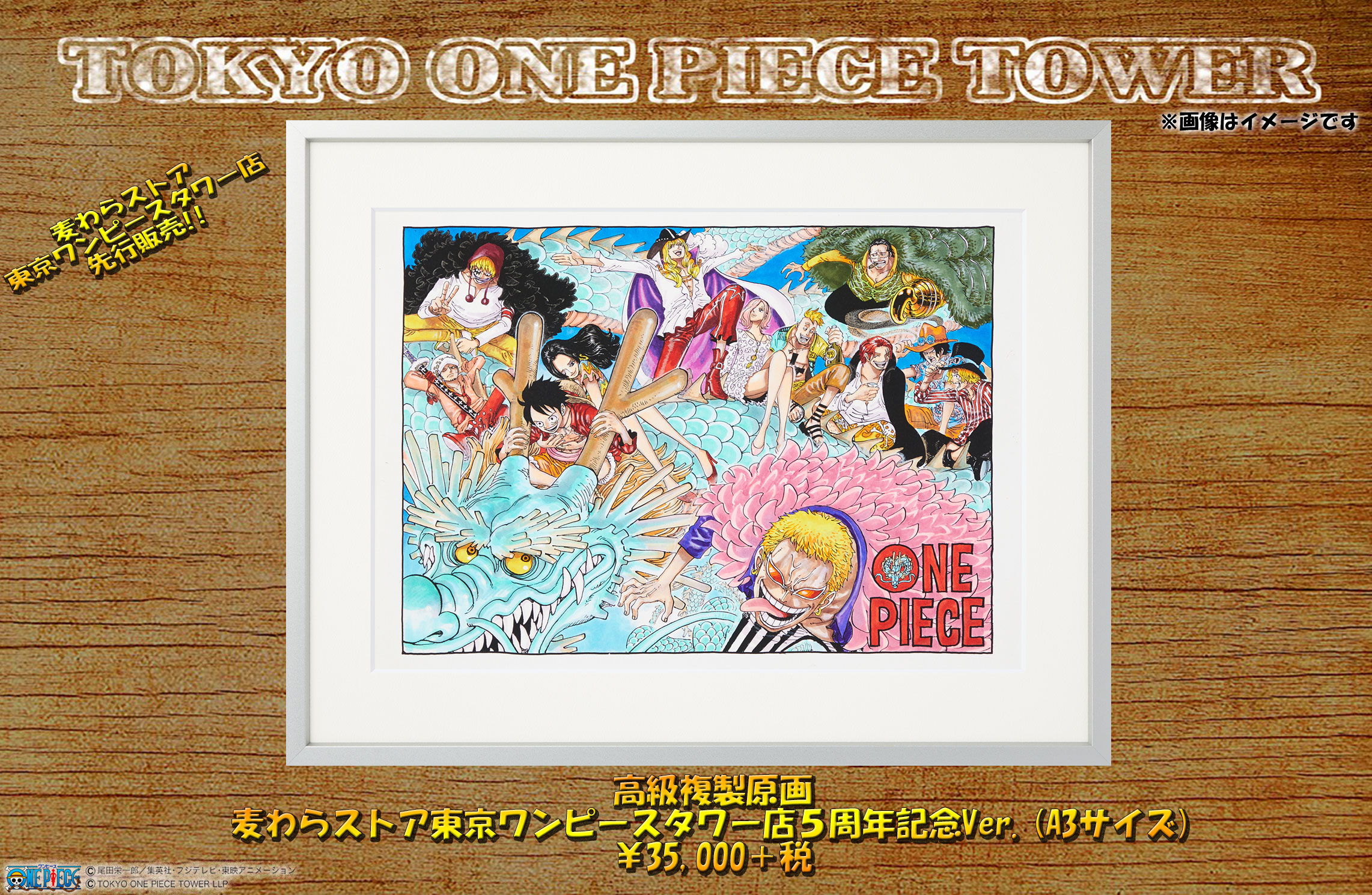 ONE PIECE 東京ワンピースタワー レア 高級複製原画 額入り RED - 絵画 ...