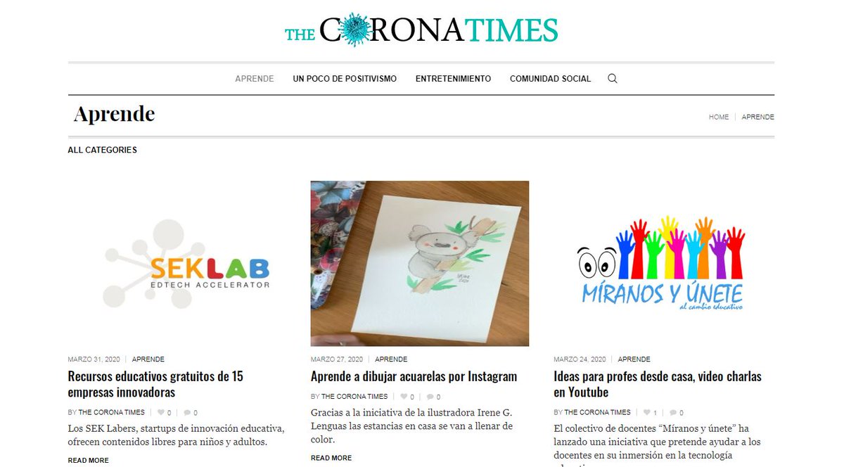 bodyplanetAR's tweet photo. The Corona Times está cargadito de artículos.
Recursos para aprender, propuestas de entretenimiento, iniciativas solidarias...
Proponemos una cuarentena activa, conectada y en positivo.
👉 https://t.co/jn54fheYpC
#EsteVirusLoParamosEntreTodos #QuédateEnCasa https://t.co/GdIJKrKagk