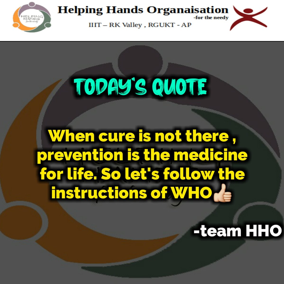 HHORkv's tweet photo. Hope all are safe and healthy 😊
..
..
..
#hho #hhorkv #iiitrkv #iiitrkvalley #COVID19 https://t.co/8ORRSvPmrl