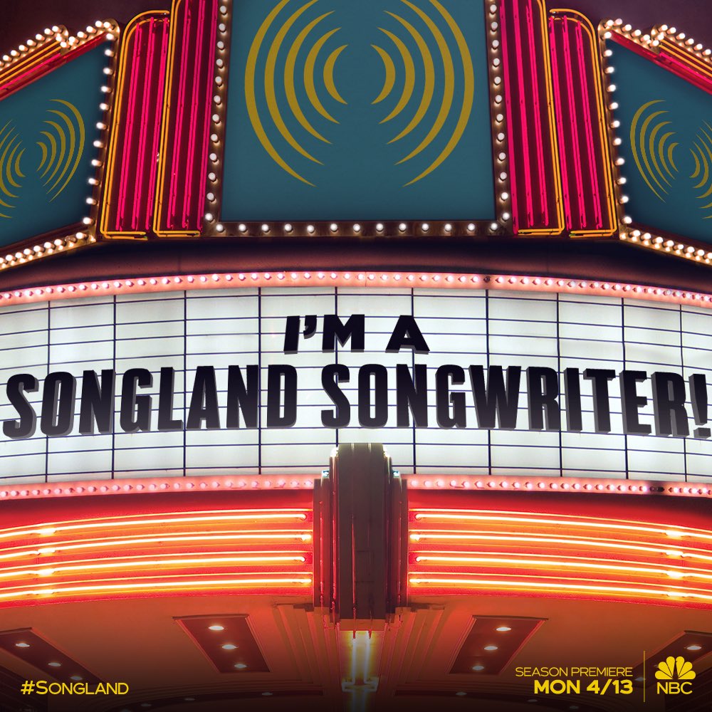 Good thing I already made the trip to LA ☺️ Finalllly get to tell all the homies that my face and my song will be coming soon to a living room tv near you 🙈 what. a. dream. Songland Season 2 premiers April 13th 10/9c on <a href="/nbc/">NBC Entertainment</a>. Sooo like your living room or mine? <a href="/NBCSongland/">Songland</a>