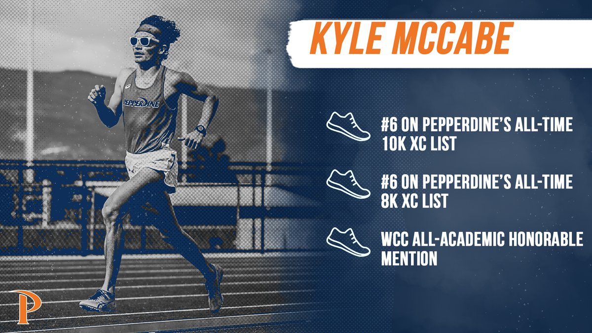 PepperdineXCTR's tweet photo. Kyle McCabe was one of the top runners this cross country season, etching his name into both the 10K and 8K record books!

#WavesUp | #PeppYIR https://t.co/w7SP1tq1AN