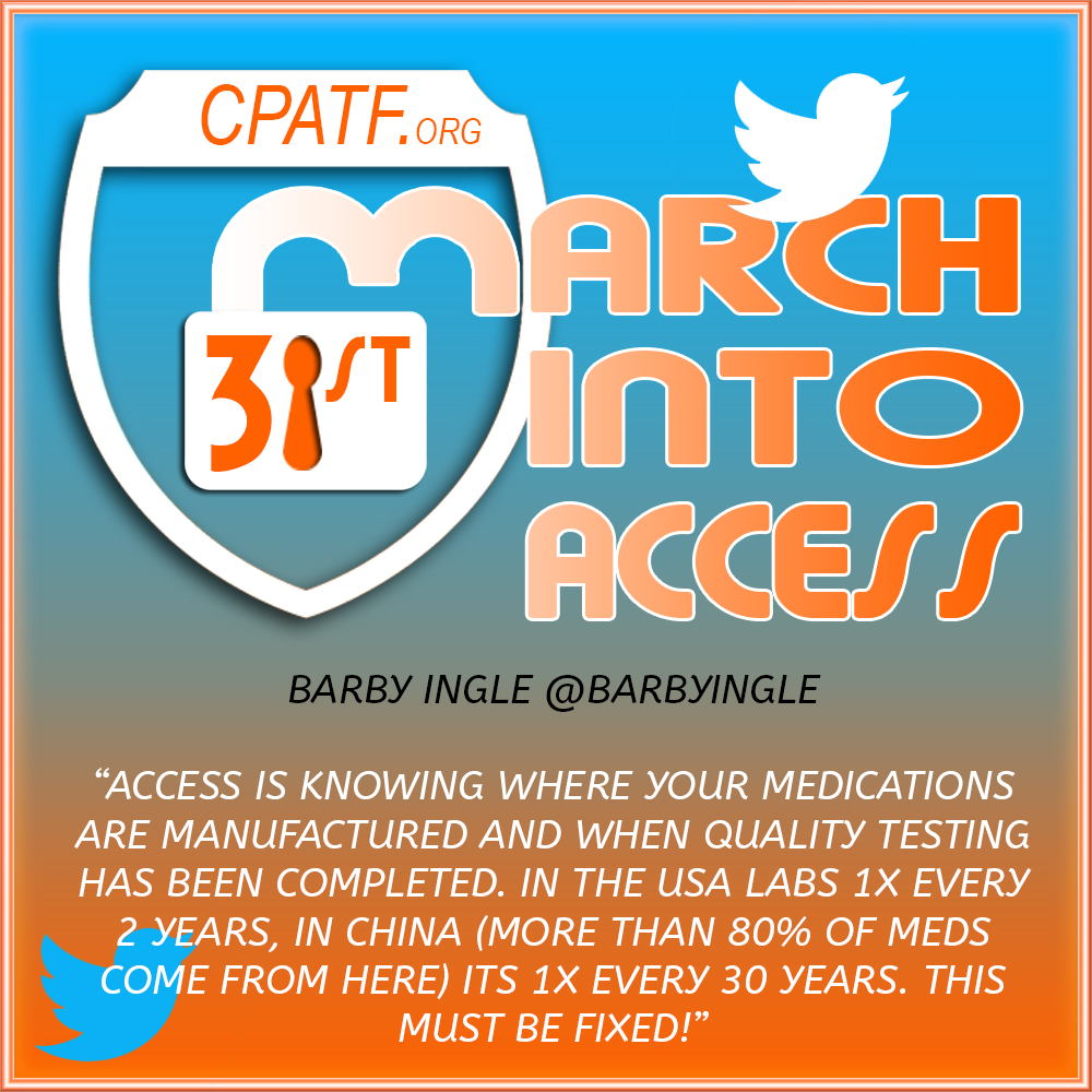MyGeneticMeds's tweet photo. "Access is knowing where your meds are manufactured & when quality testing has been completed" - Barby Ingle @BarbyIngle #MarchInfoAccess
Join @AccessTaskForce 8pmET 3/31/2020 #PatientAccessChat https://t.co/VXenfiqsFm