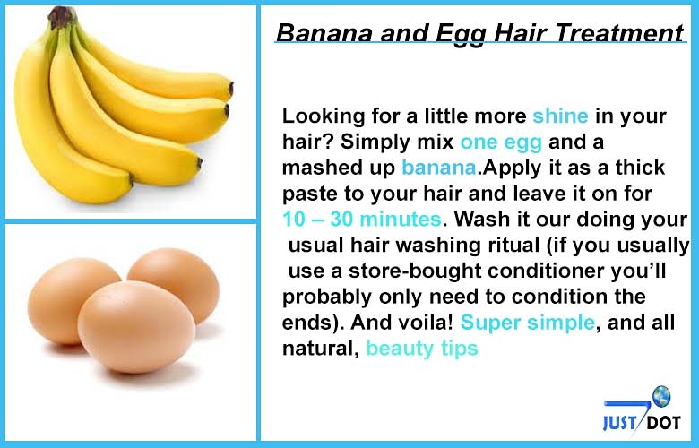 JustdotOfficial's tweet photo. Banana🍌 🍌 🍌 and Egg 🥚 🥚 🥚 Hair Treatment🙆 🙆 🙆

 Looking for a little more shine in your hair?🙆 🙆 🙆 Simply mix one egg🥚🥚🥚 and a mashed up banana🍌🍌🍌 Apply it as a thick paste to your hair and leave it on for 10 - 30 minutes🕑🕑🕑 
#beautytips #justdot #hairstyle https://t.co/gfztHShY9Z