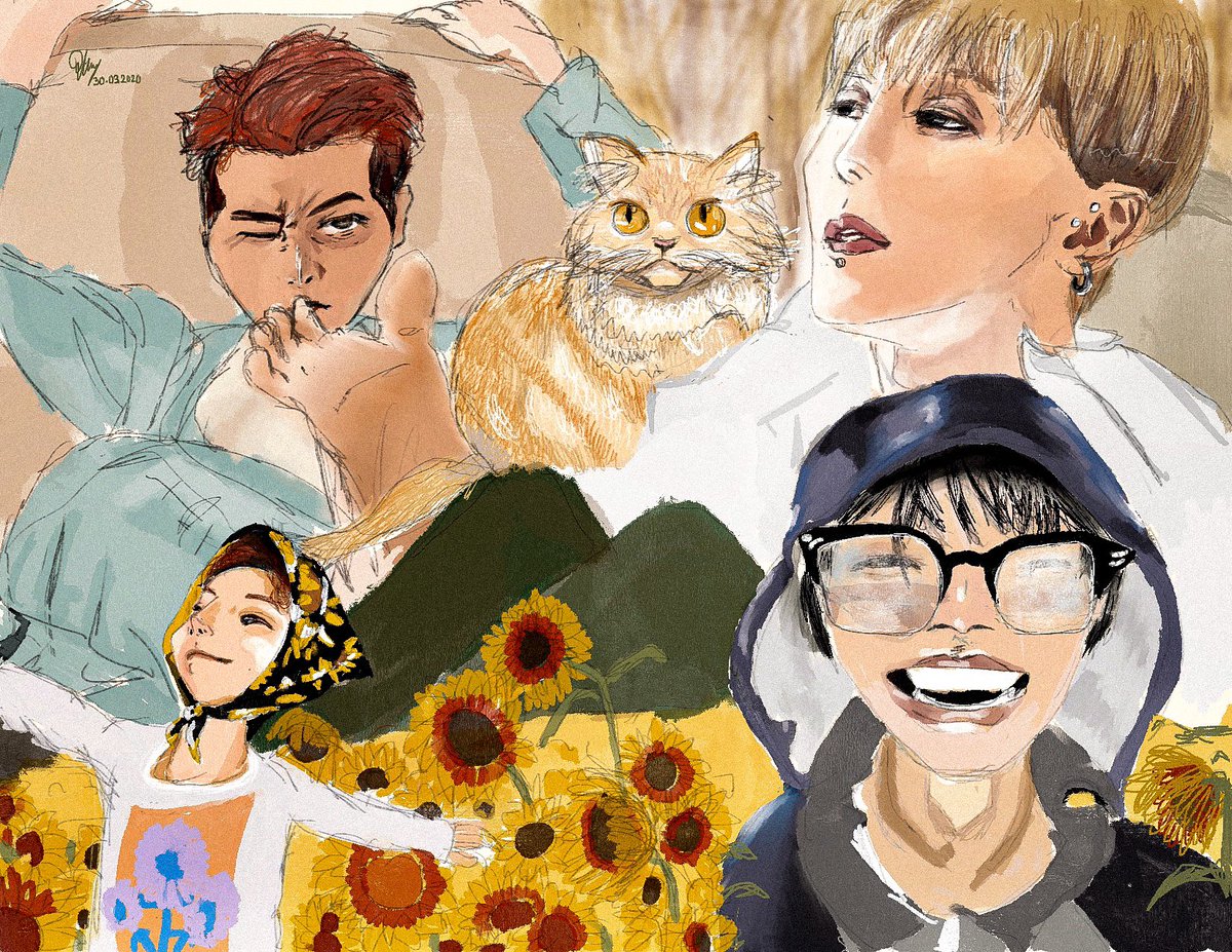 plowinewine's tweet photo. 💙🌻🥳 #HappyMINOday #GeniusMINOday #3월30일미노꽃이만개 #WINNERfanart https://t.co/ao7kMwoE2Y