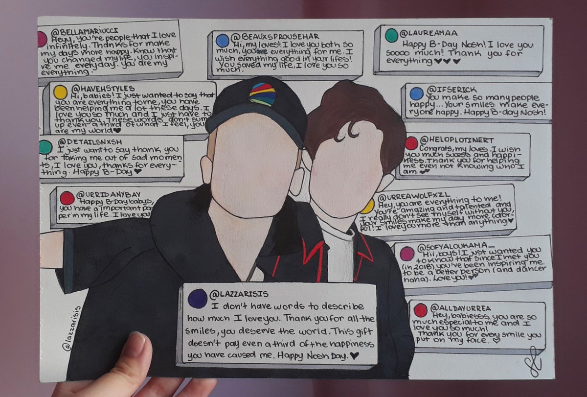 yshwal's tweet image. ＨＡＰＰＹ ＮＯＳＨ ＤＡＹ
As today is a special day, I decided to bring together people who are inspired by you and make a drawing. All of them would like to wish you congratulations and say how much they love you. 

We love you more than anything. 💕