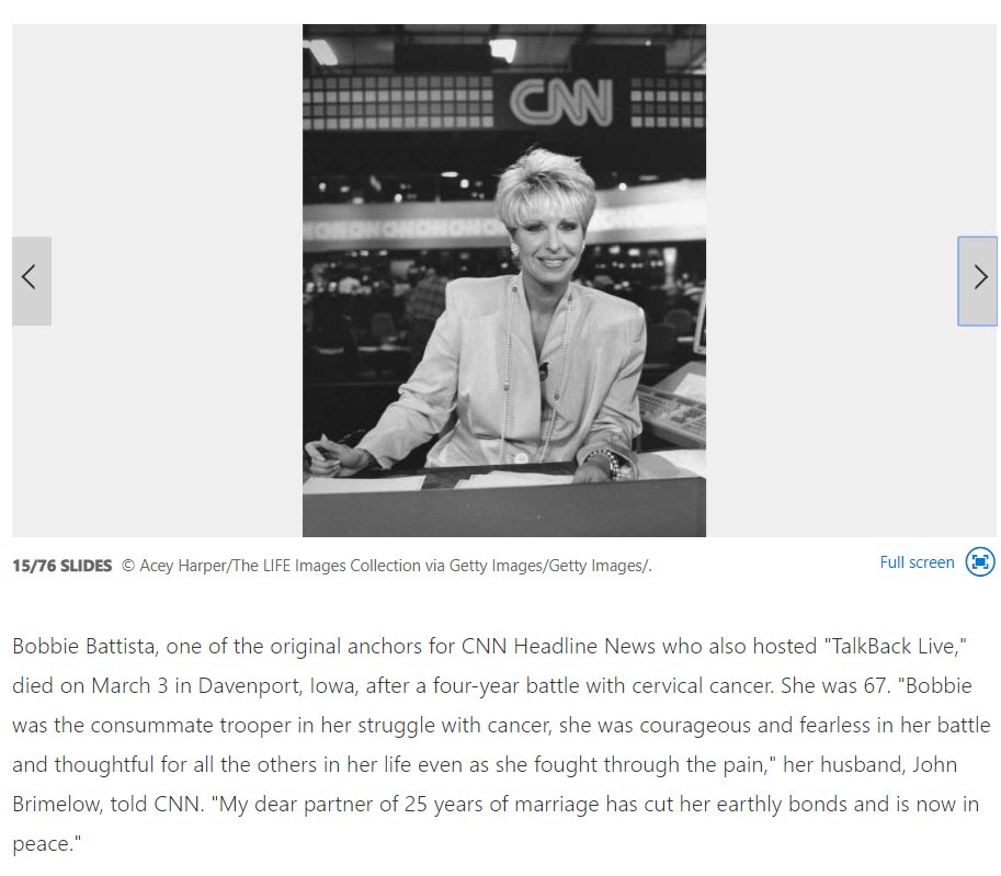 AJWoodson's tweet photo. RIP Bobbie Battista
#CNN
#TalkBackLive
#CNNHeadlineNews
#CableNews
#FuckCancer
I literally just found out (2nite) that one of the Original @CNN Anchors and Cable News Icon #BobbieBattista lost her Battle with #Cancer https://t.co/5Hqygn9fiU