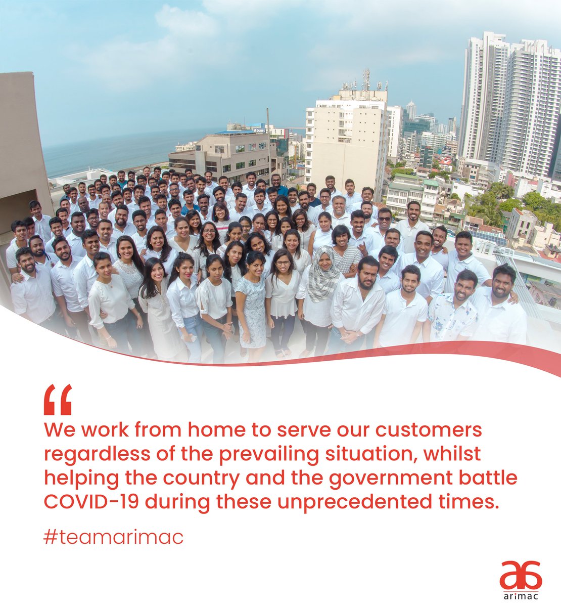 teamarimac's tweet photo. As a social enterprise &amp; our agility in technology, we continue to serve our clients while practicing social distancing. We are also working with #GovtSL to serve the country. Let’s fight &amp; defeat COVID-19 as a united planet. 

Pls visit: https://t.co/H31301ZaWz

#Coronavirus https://t.co/TeUzP9vhyj