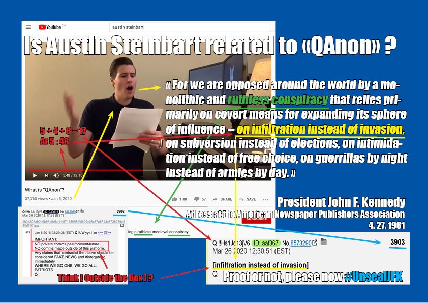 olimyracle's tweet image. Then go look at next Qdrop #Q3903?

"While studying the law, never stop at a particular article, but always read the following ones too. You may then learn."

Turned constantly out to be a wise advice.

#MessageOverMessenger
#ThinkOutsideTheBox 
#SheepNoMore