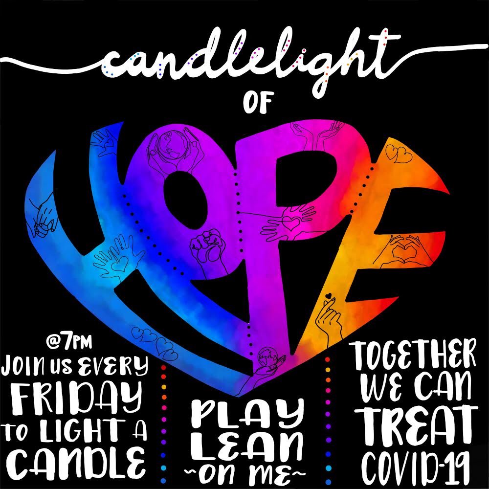 CutraraCompany's tweet photo. Light a candle every Friday, play “Lean on Me”, say prayers, and love each other. Created by my Daughter Maggie ❤️ https://t.co/gH8myMITZe