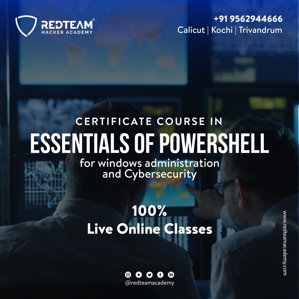 redteamacademy's tweet image. Learn the “Essentials of Powershell” course
at RedTeam Hacker Academy!
100% Live Online Classes!!!
Stay Home! Learn the Essentials of Powershell!
Register Now!
bit.ly/EssentialsOfPo…
contact Us.
+91 95 629 44666
#PowershellTraining #Microsoft #PowershellTrainingOnline