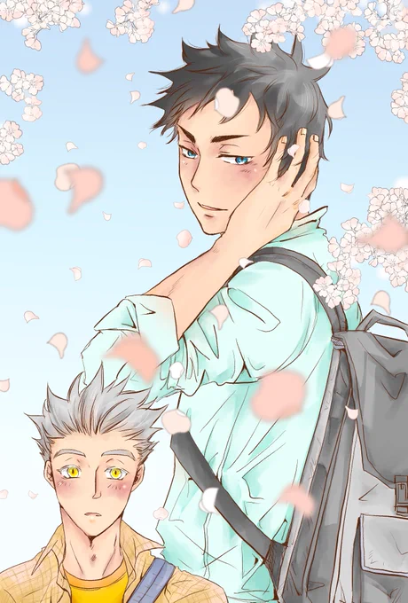 #いいねの数だけ推しに桜の花びらを降らす ?花びらは38です……けどぉ桜の花も足しちゃいました??
?兎赤花見デート待ち合わせ?です 