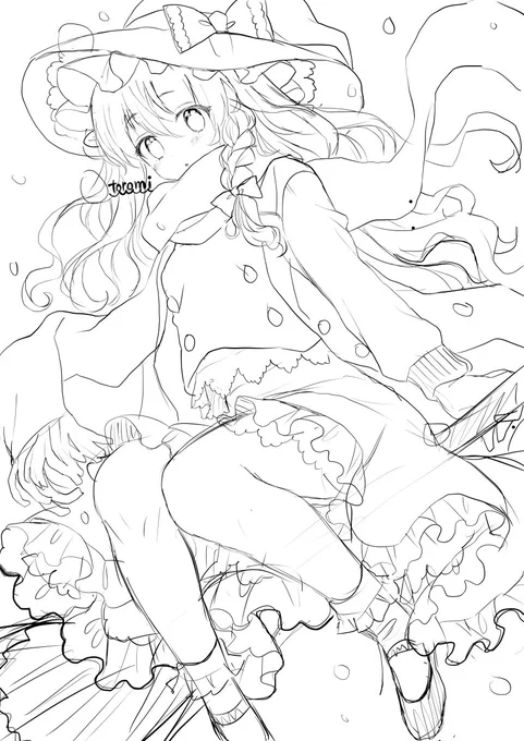 魔理沙ちゃんラフ🎀 