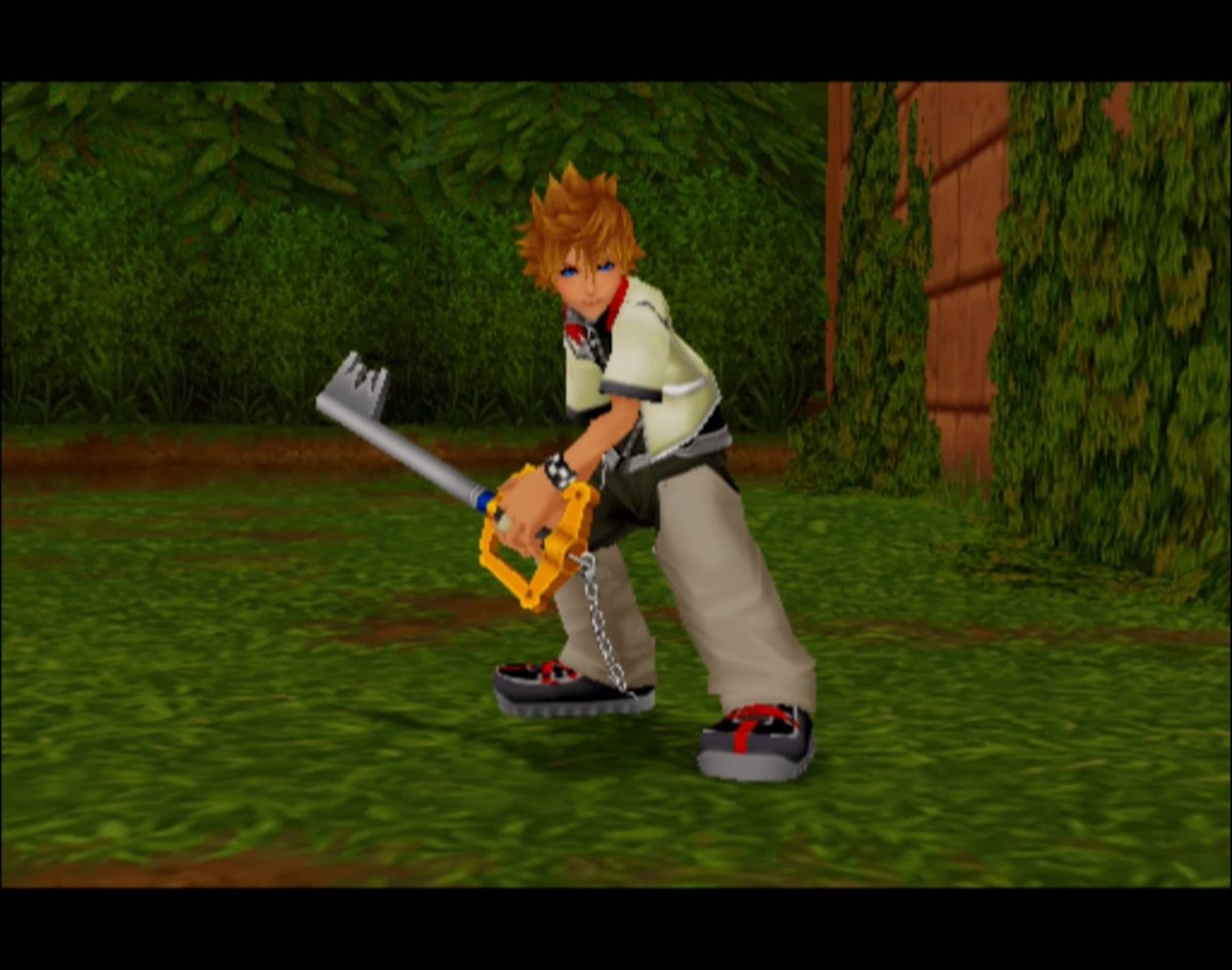 I love how you're just like utterly confused by everything going on and trying to figure out who these characters are, and then Roxas gets the keyblade and IMMEDIATELY jumps into Sora's goofy combat pose