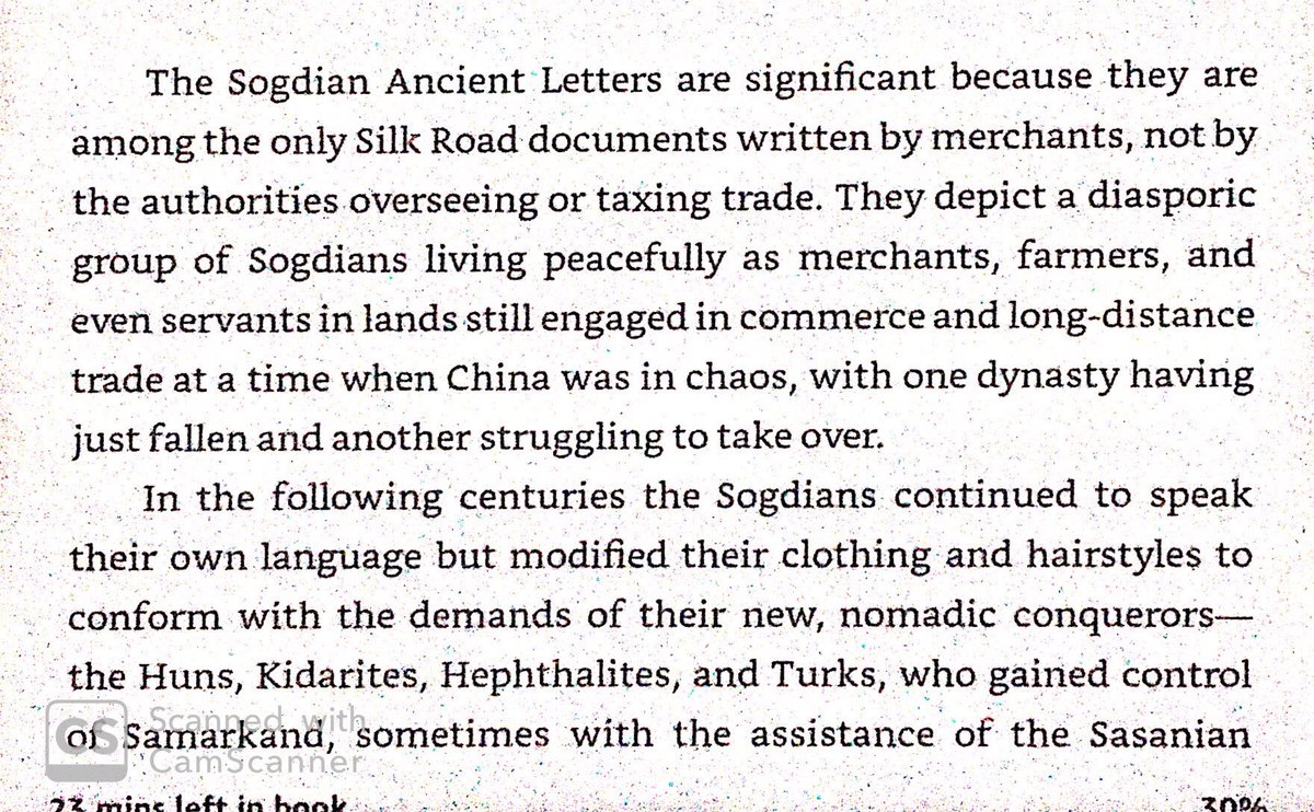 Despite conquest by White Huns in 509 & Turks in 565, Sogdian culture & language predominated in Sogdiana & spread across Central Asia. They were the richest realm in the region in 6th & 7th centuries.